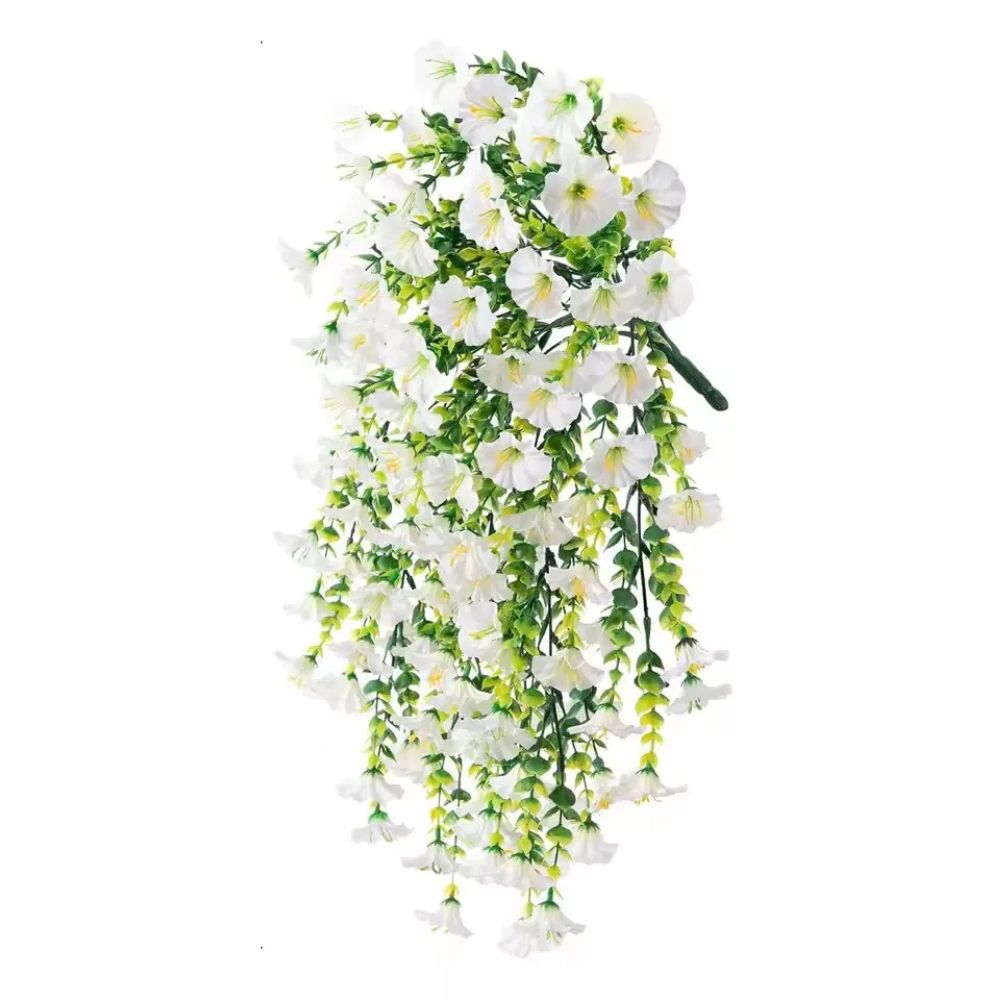Artificial Morning Glory Hanging Flower Garland UV Resistant Outdoor Decor