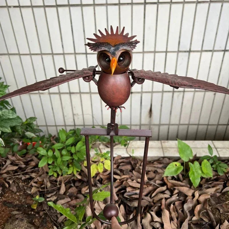 Bird Patio Decoration Metal Garden Art Outdoor Yard Accent Sculpture