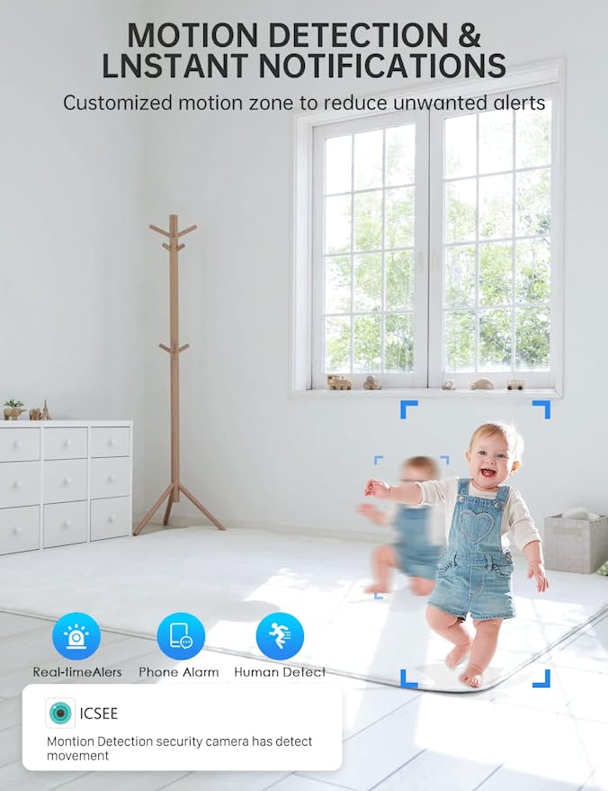 Light Bulb Security Camera WiFi 1080p HD Night Vision 360-Degree View