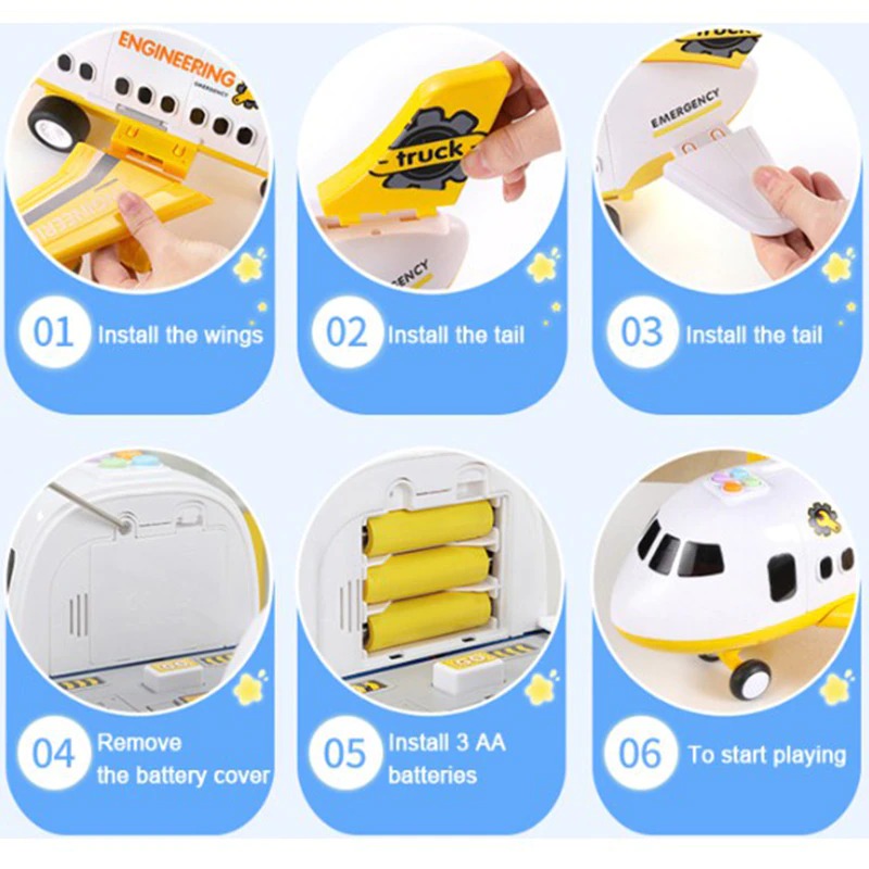 Airplane Toy Set With 12 Colorful Wooden Planes For Kids