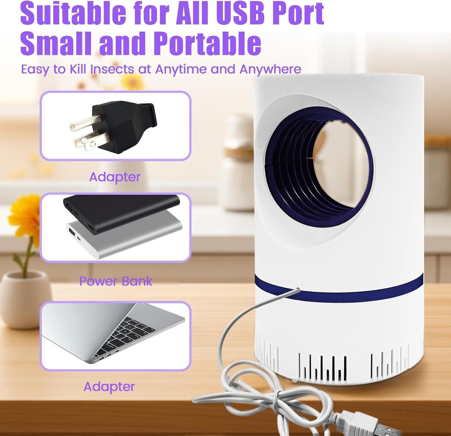 UV Light Insect Trap For Indoor And Outdoor Mosquitoes And Flies