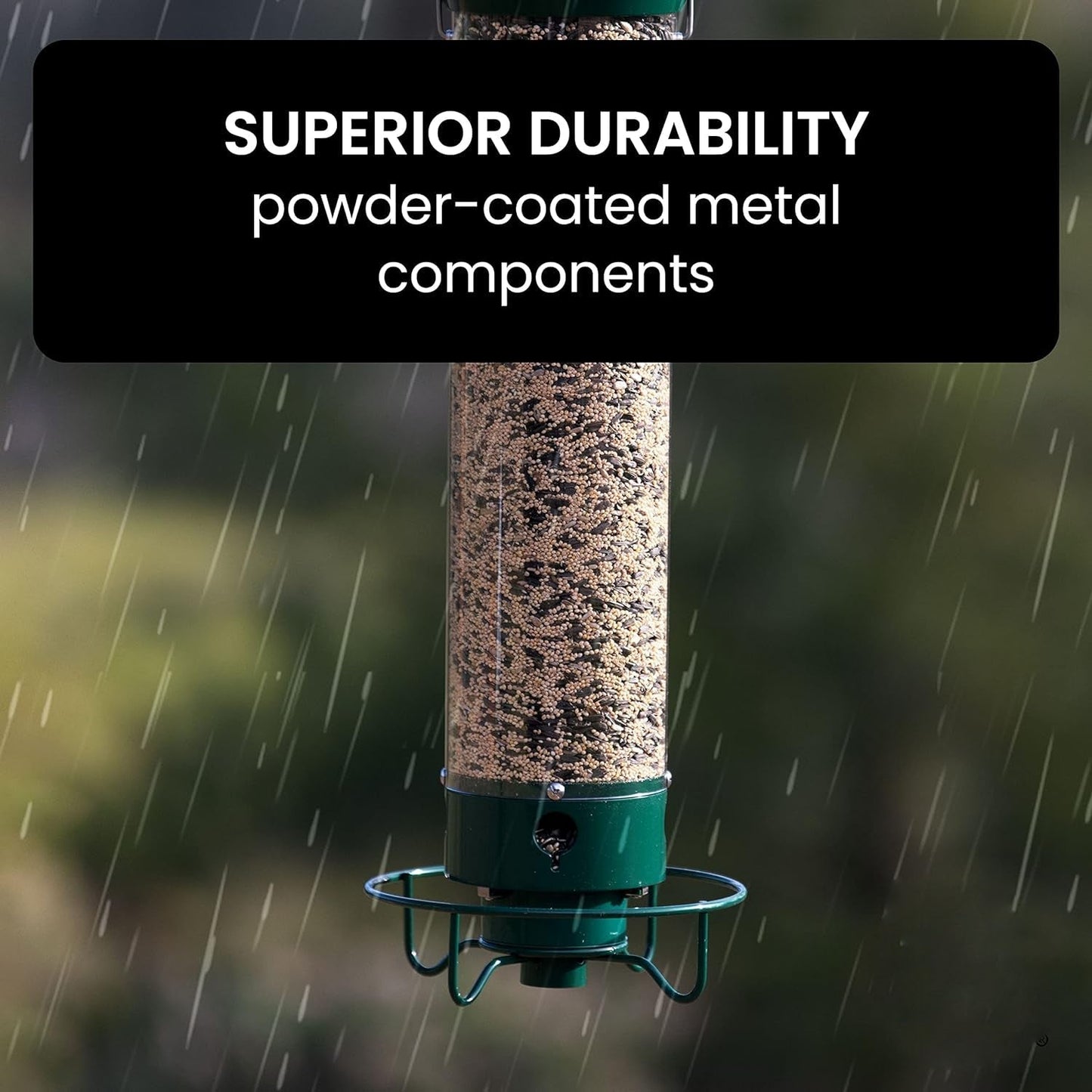 Bird Feeder With Squirrel-Proof Baffle And Weather-Resistant Design