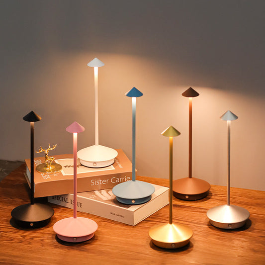 LED Table Lamp Wireless Rechargeable Touch Dimmable Sleek Elegant Design