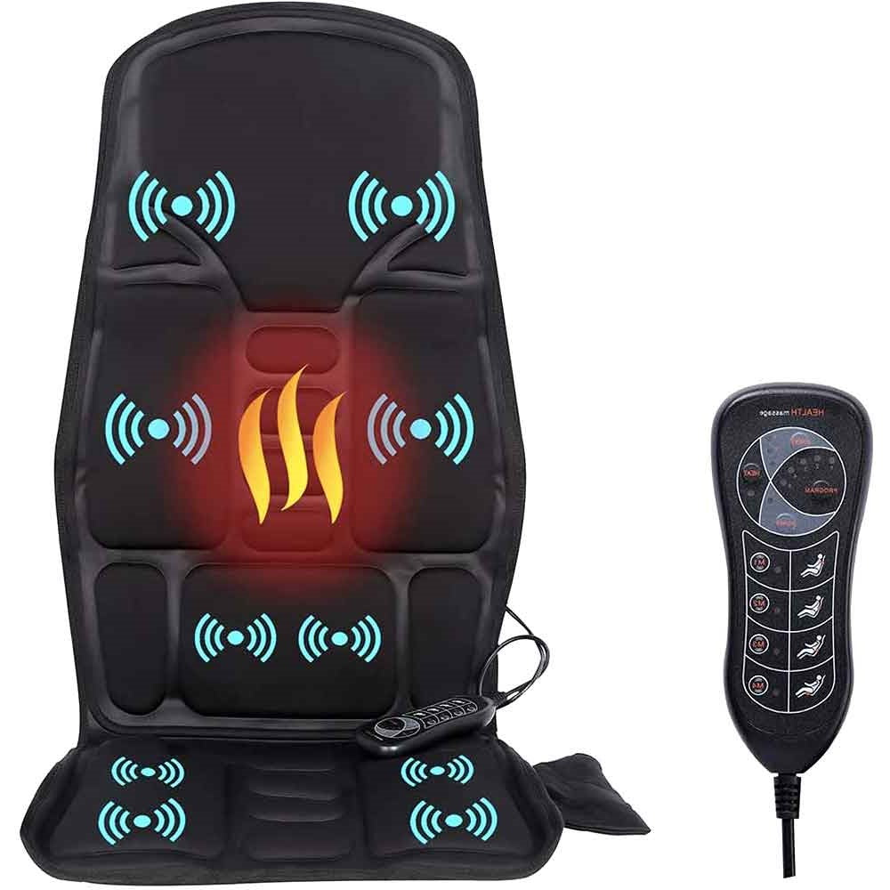 Massage Chair Pad 8 Modes Heated Neck Back Cushion For Car Home