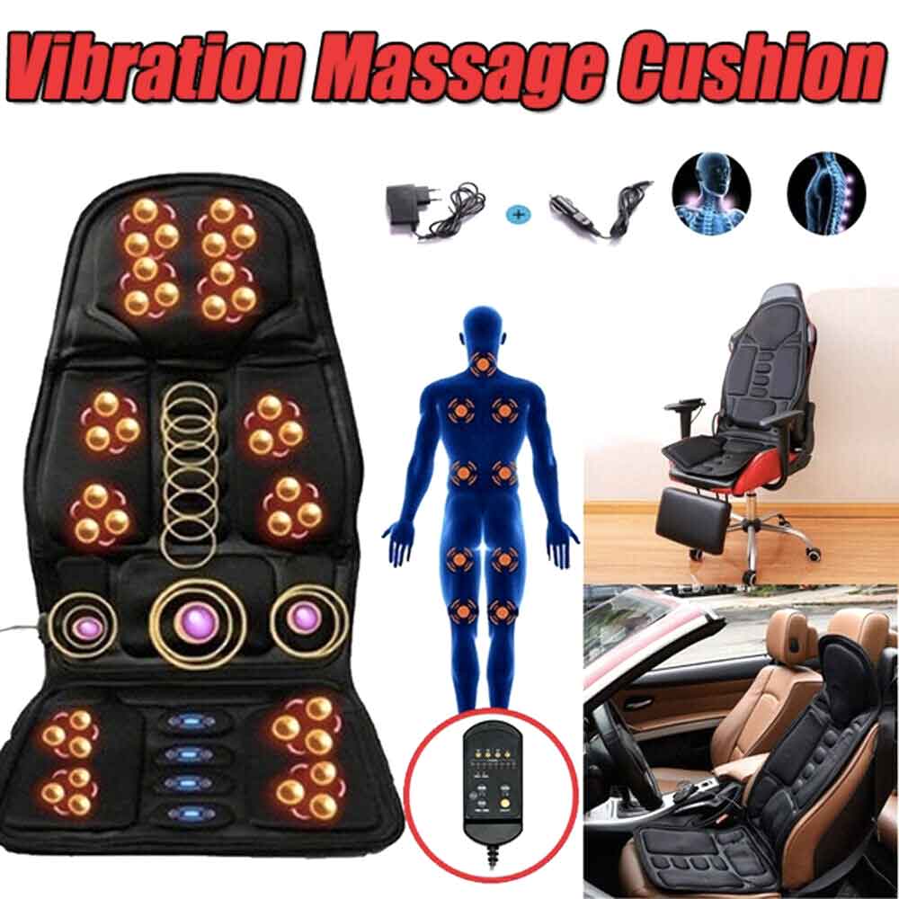 Massage Chair Pad 8 Modes Heated Neck Back Cushion For Car Home
