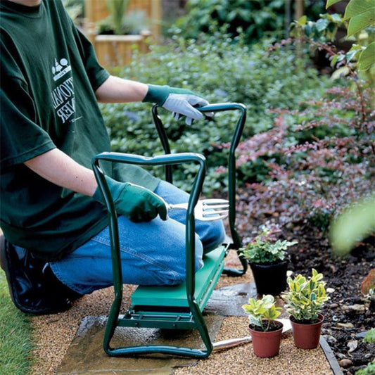 Garden Kneeler And Seat With Ergonomic Cushion For Gardening, Green