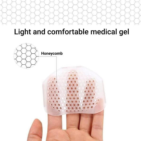 Metatarsal Pads For Forefoot Support, Breathable Cushions, Set Of 2