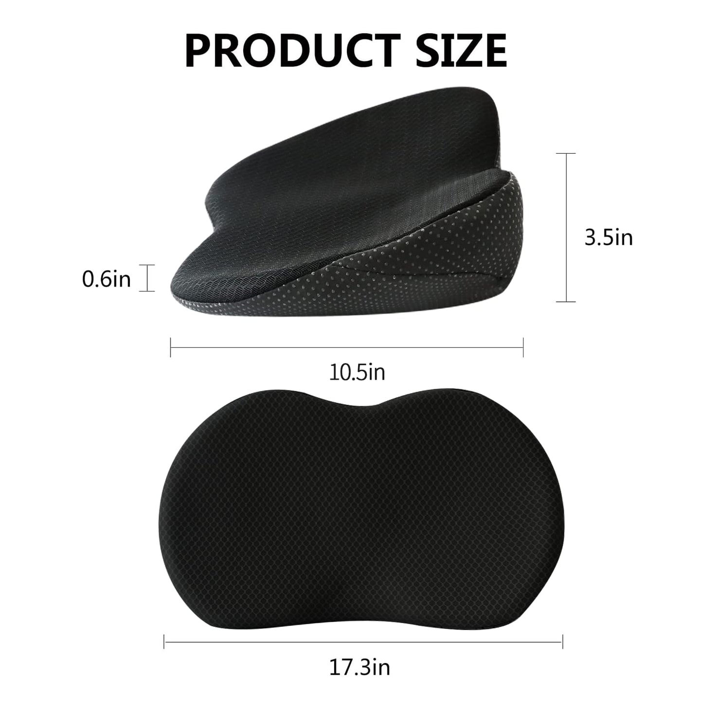 Car Seat Cushion For Shorter Drivers With Adjustable Height And Lumbar Support
