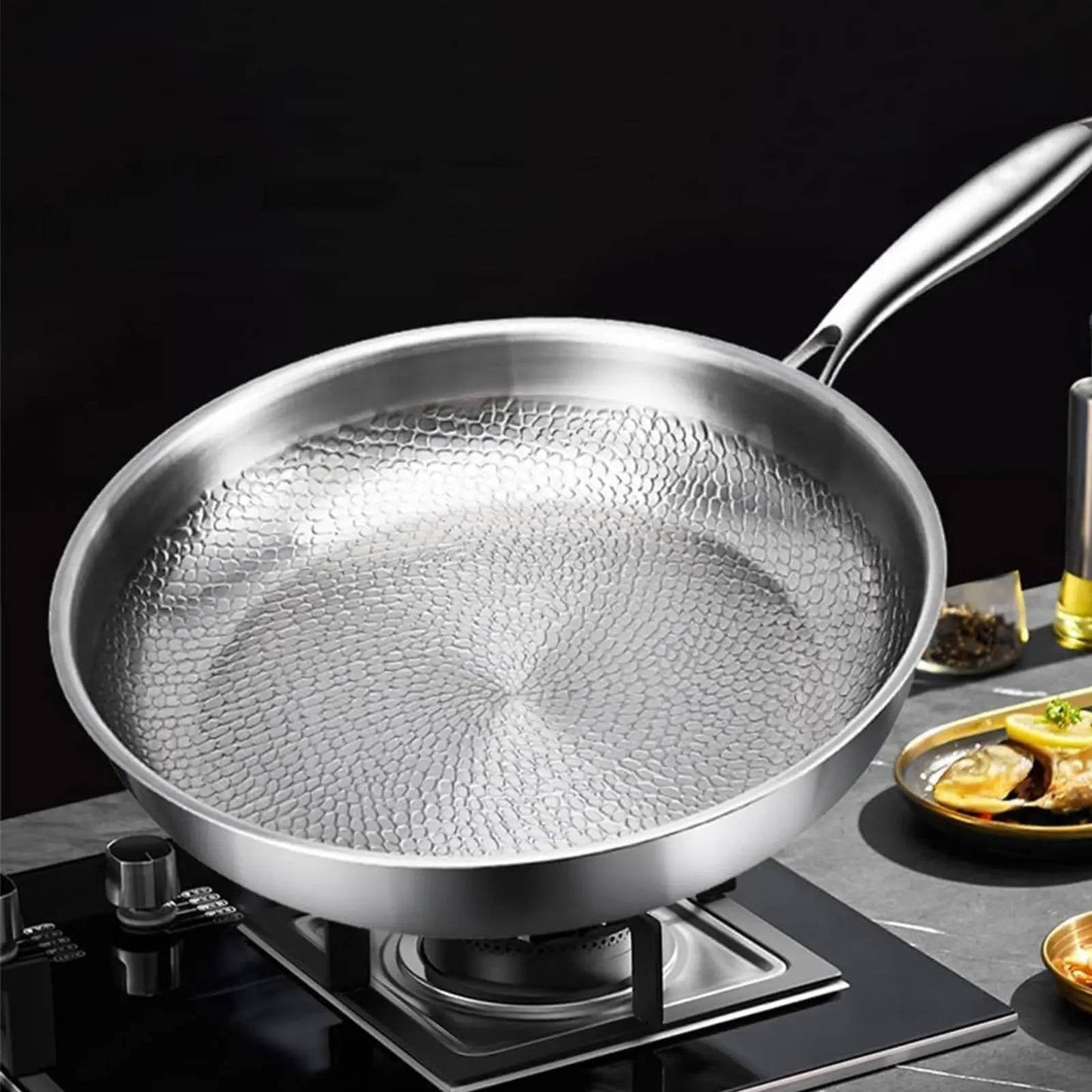 Nonstick Frying Pan With Titanium Coating, PFOA-Free, Scratch-Resistant