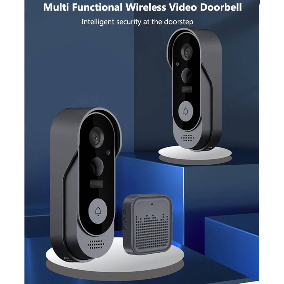 Wireless Smart Video Doorbell With HD Camera And No Subscription Required