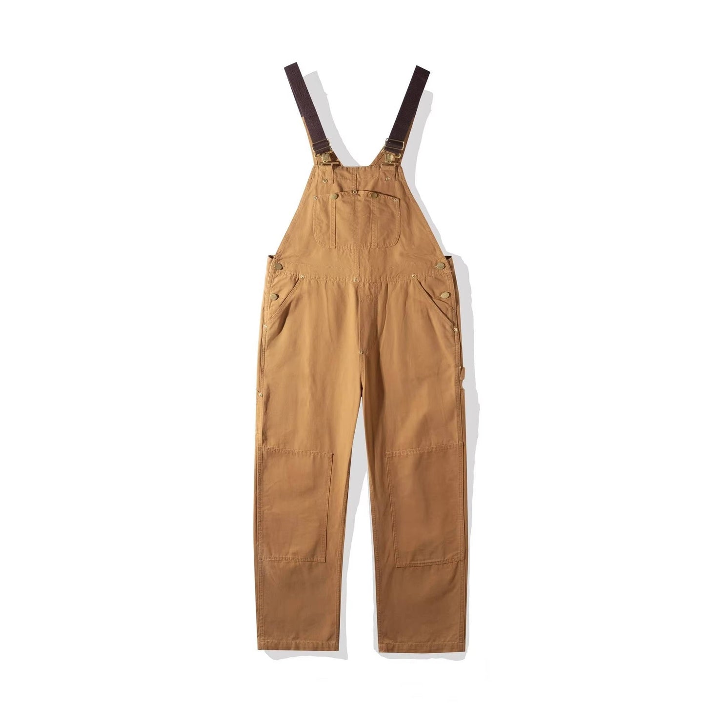Women's Canvas Bib Overalls Duck Cloth Workwear Dungarees With Pockets