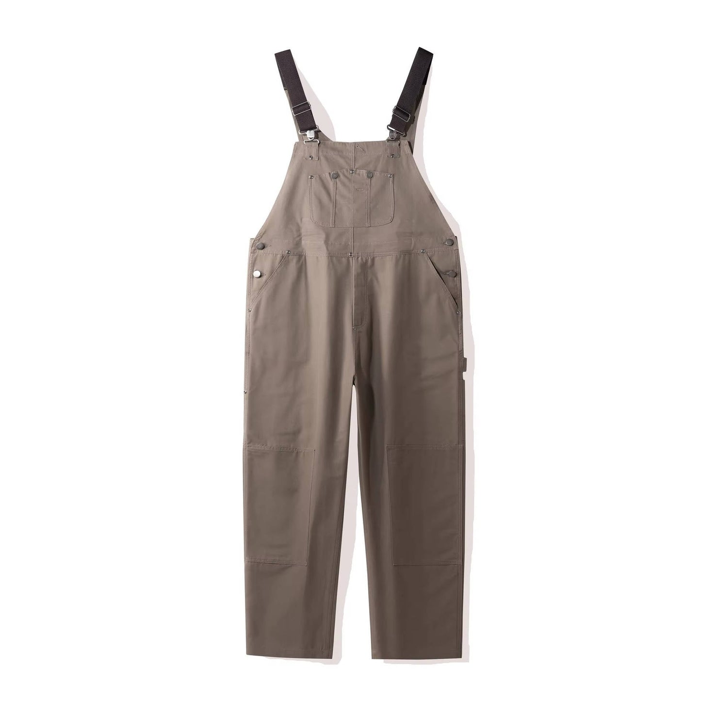 Women's Canvas Bib Overalls Duck Cloth Workwear Dungarees With Pockets