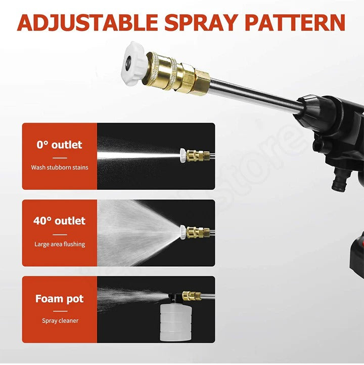 Cordless Pressure Washer With Two Rechargeable Batteries For Home Use