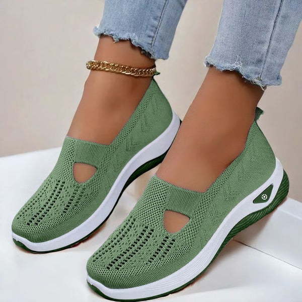 Shoes For Seniors Soft Sole Non-Slip Lightweight Comfortable Slip On