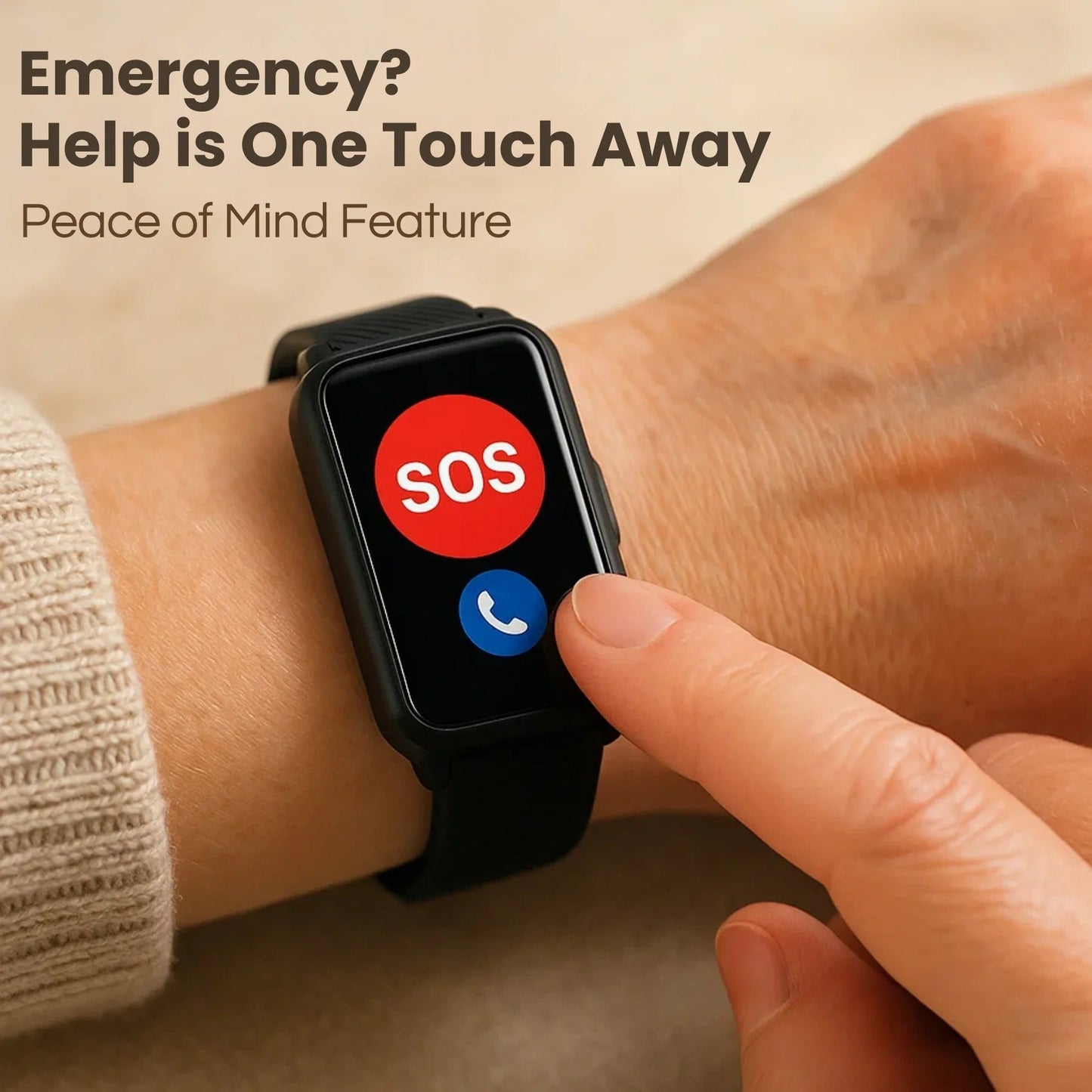 Smartwatch With Automatic Fall Detection And Emergency Alerts For Seniors