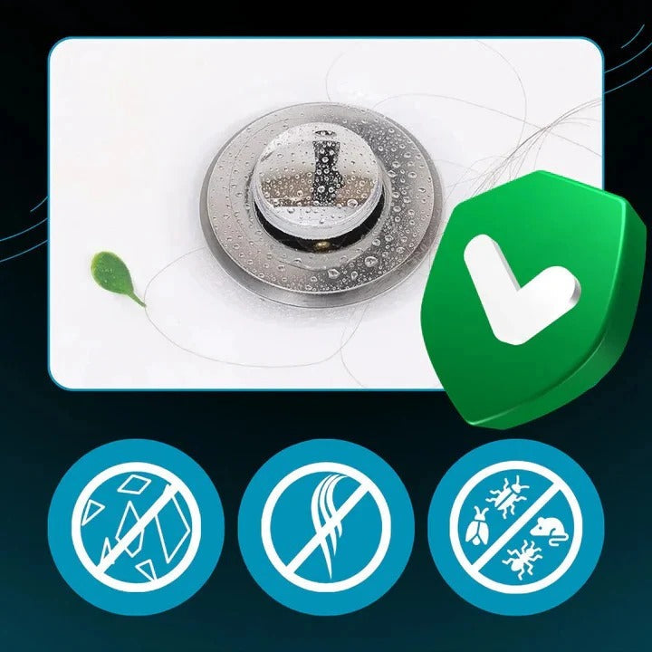 Pop Up Sink Stopper With Odor Isolation And Anti Smell Seal