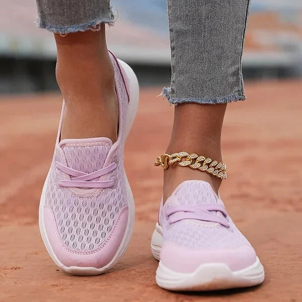 Women's Supportive Comfort Walking Shoes With Mesh Upper And Soft Sole
