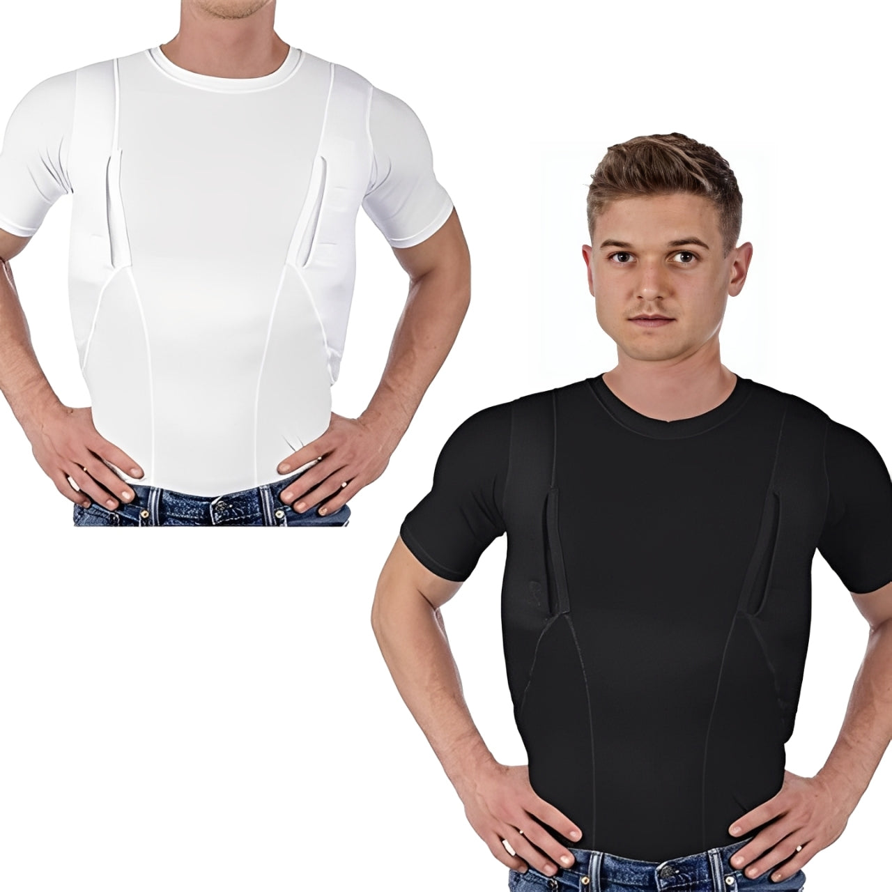 Concealment T-Shirt With Discreet Hidden Pockets For Everyday Wear