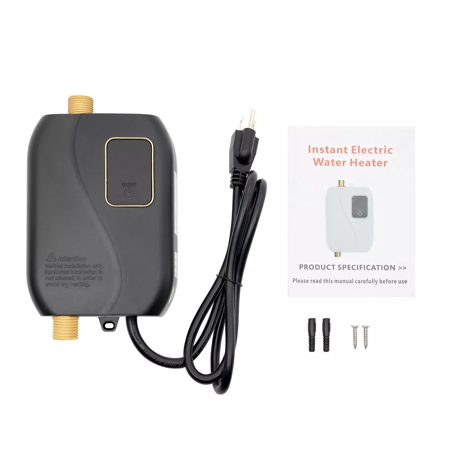 Tankless Water Heater Instant Electric On Demand Compact Energy Efficient