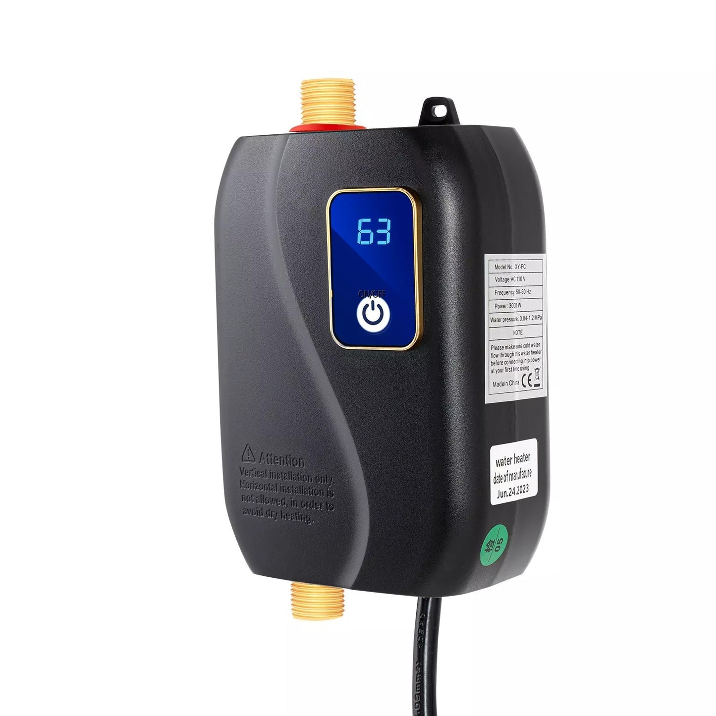 Tankless Water Heater Instant Electric On Demand Compact Energy Efficient