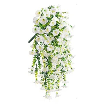 Artificial Morning Glory Hanging Vine With UV Resistant Leaves And Flowers