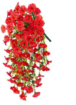 Artificial Morning Glory Hanging Vine With UV Resistant Leaves And Flowers