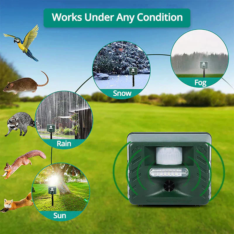 Woodpecker Ultrasonic Repeller For Trees, Gardens, Decks With Adjustable Frequency