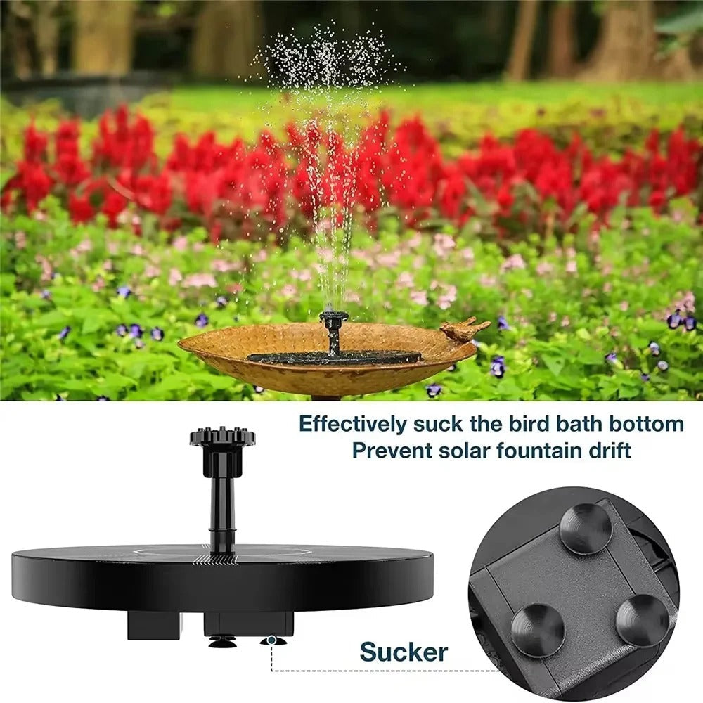 Solar Floating Fountain Pump For Bird Baths And Backyard Ponds