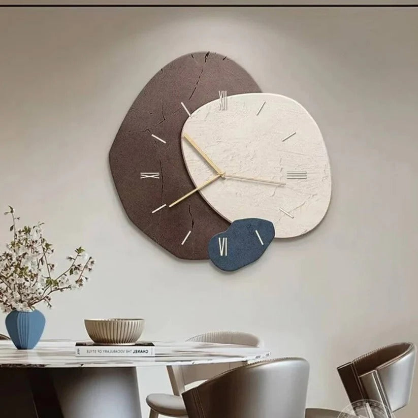 Wall Clock Natural Wood Finish With Integrated Soft LED Lighting