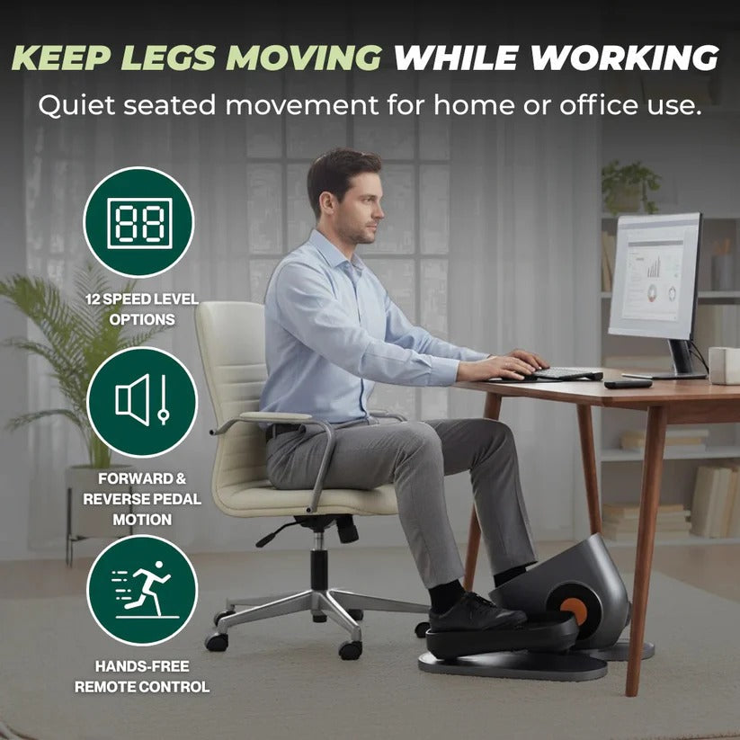 Under Desk Pedal Exerciser With LCD Display And Remote Control