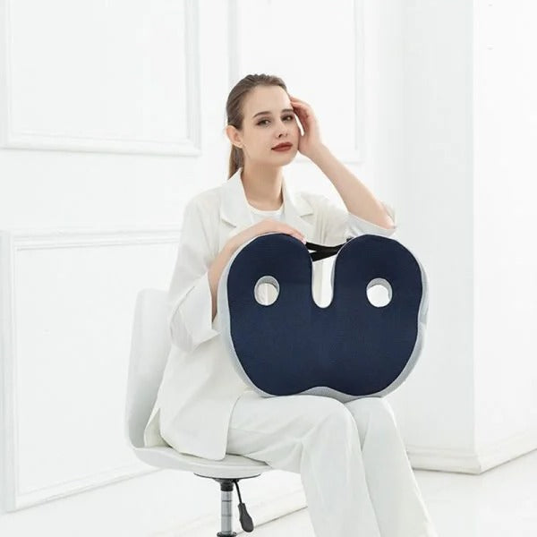 Memory Foam Seat Cushion Adjustable For Sit Bone Relief And Comfort