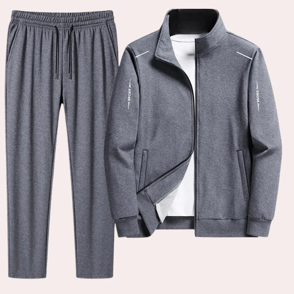 Men's Tracksuit Comfortable Lightweight Breathable Jogger Set With Zip Hoodie