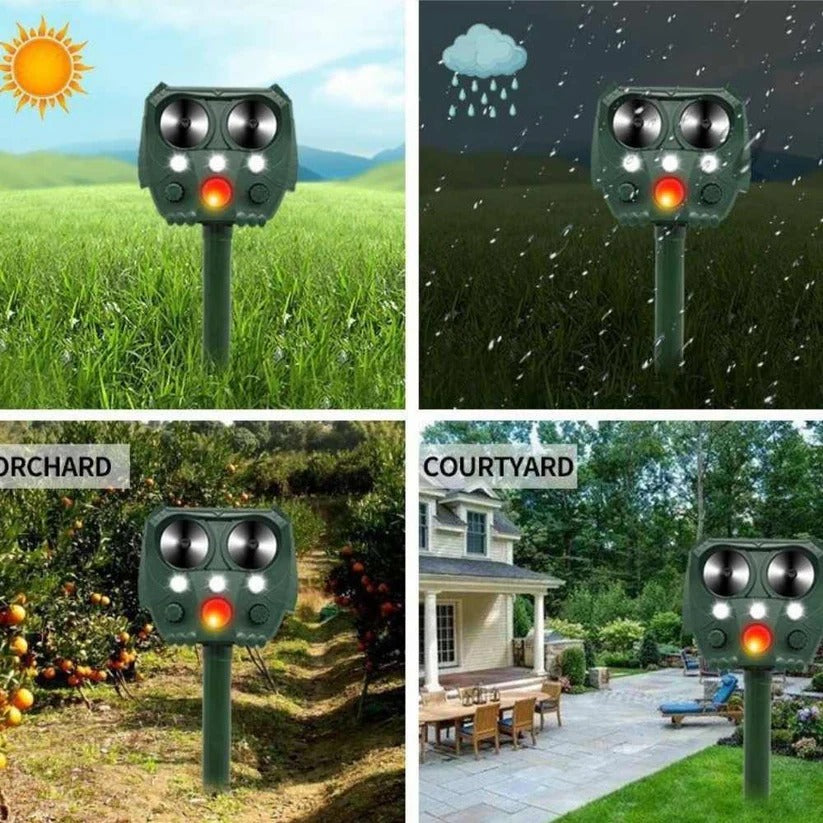 Ultrasonic Animal Repellent Device For Cats, Foxes, Rats, Squirrels, Dogs
