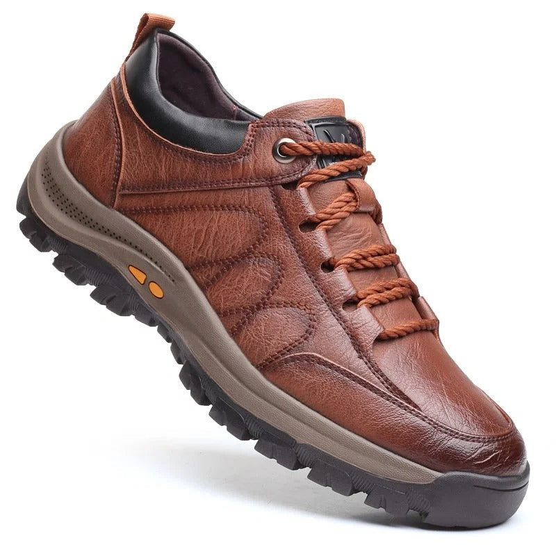 Men's Supportive Leather Shoes For Foot Comfort And Stability