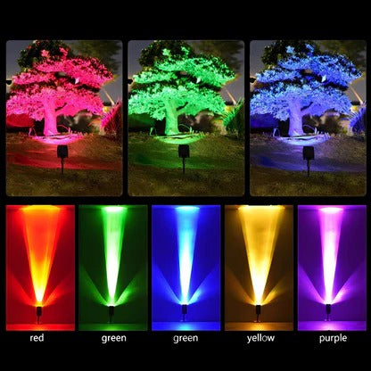 Solar LED Spotlight With Adjustable Multi-Zoom Focus For Outdoor Use