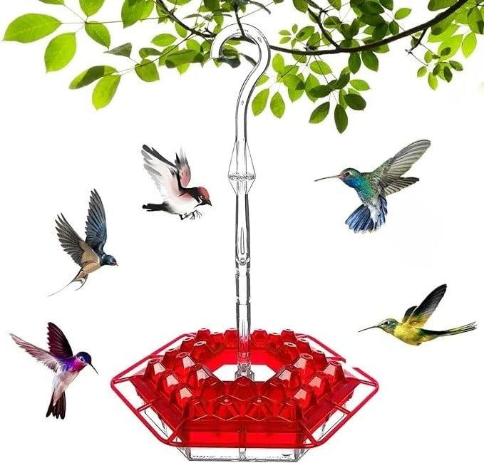 Hummingbird Feeder With Ant Guard For Outdoor Hanging Use