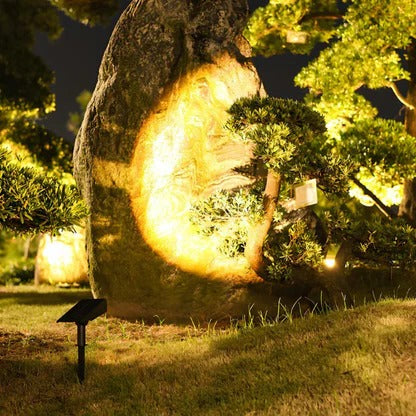 Solar LED Spotlight With Adjustable Multi-Zoom Focus For Outdoor Use