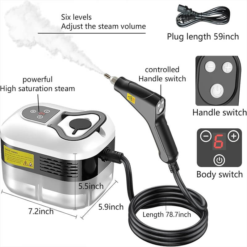 Steam Cleaner 2500W High-Pressure Steam Cleaning Kit With Gloves