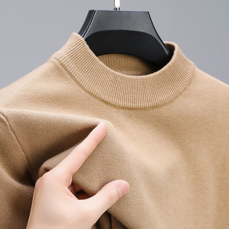 Men's Cashmere Sweater Featuring Elegant Hem And Luxurious Finish