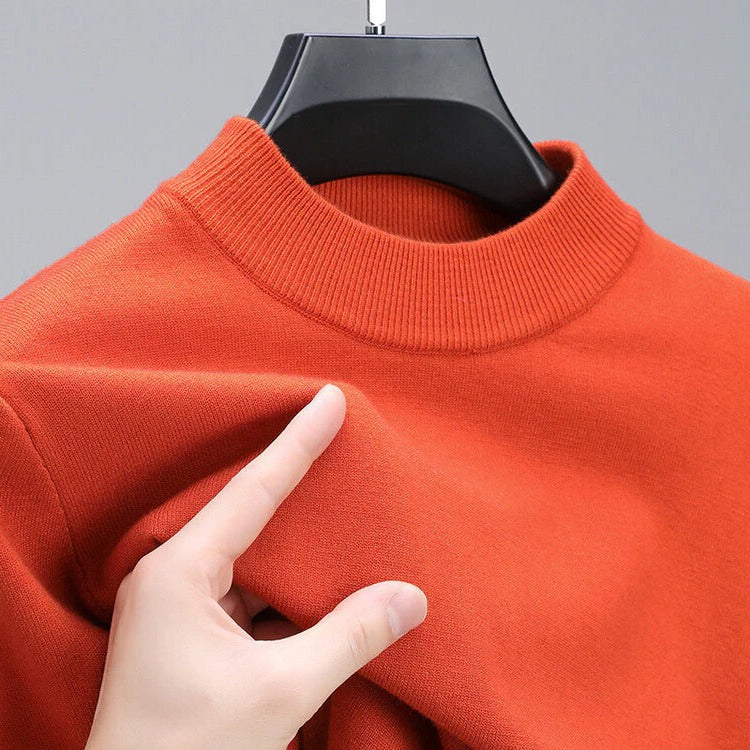 Men's Cashmere Sweater Featuring Elegant Hem And Luxurious Finish