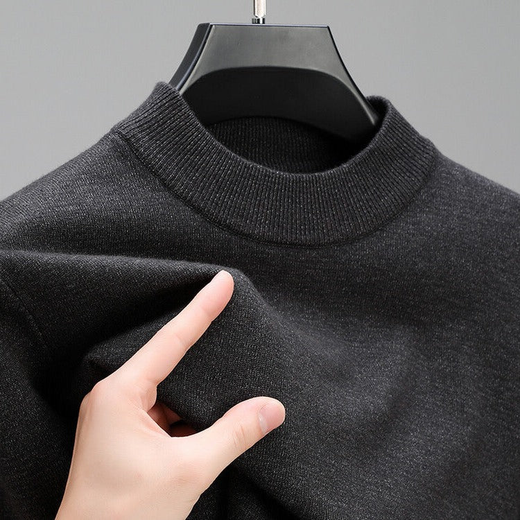 Men's Cashmere Sweater Featuring Elegant Hem And Luxurious Finish