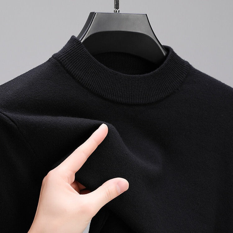 Men's Cashmere Sweater Featuring Elegant Hem And Luxurious Finish