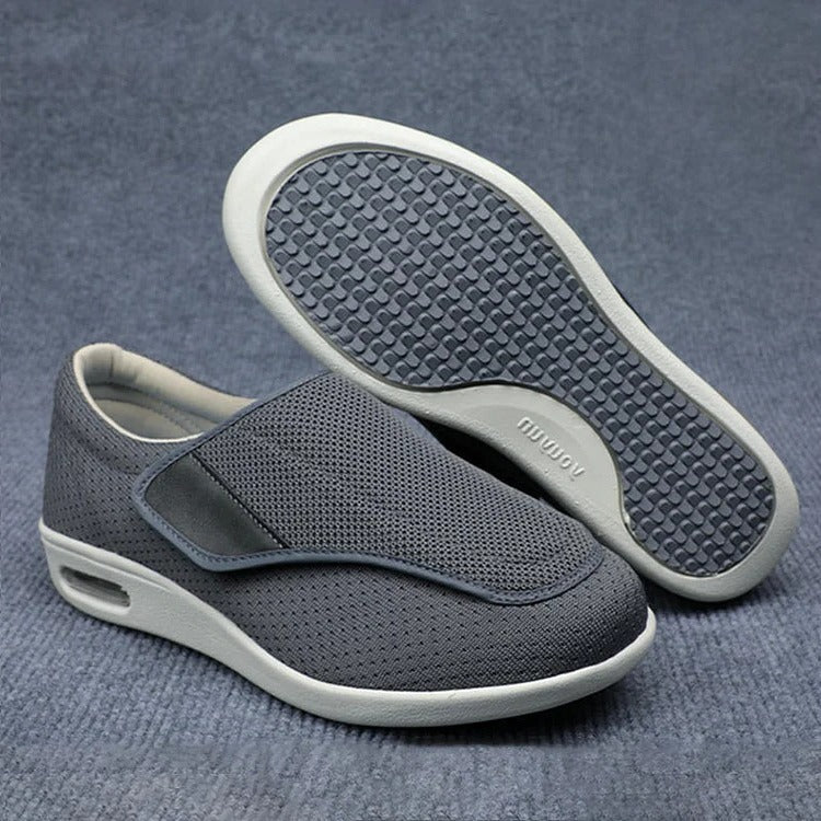 Wide Shoes For Feet That Swell With Adjustable Straps, Removable Memory Insoles