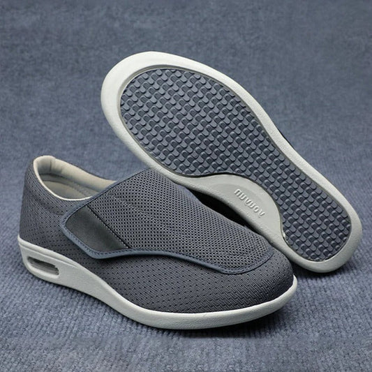 Wide Shoes For Feet That Swell With Adjustable Straps, Removable Memory Insoles