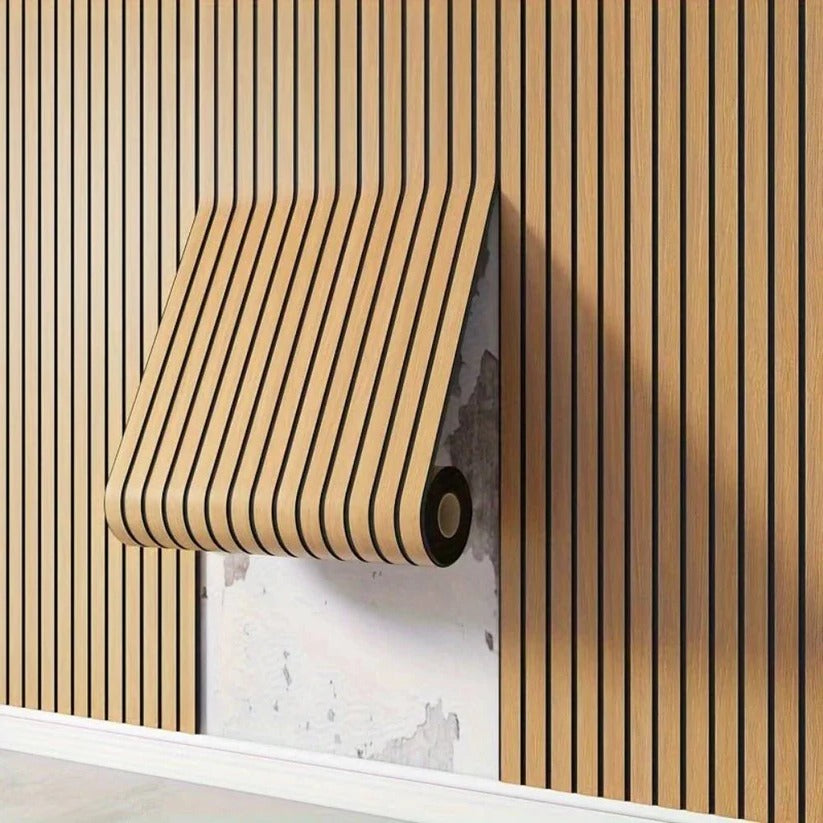 3D PVC Wall Panels Peel And Stick Textured Wood Grain Finish