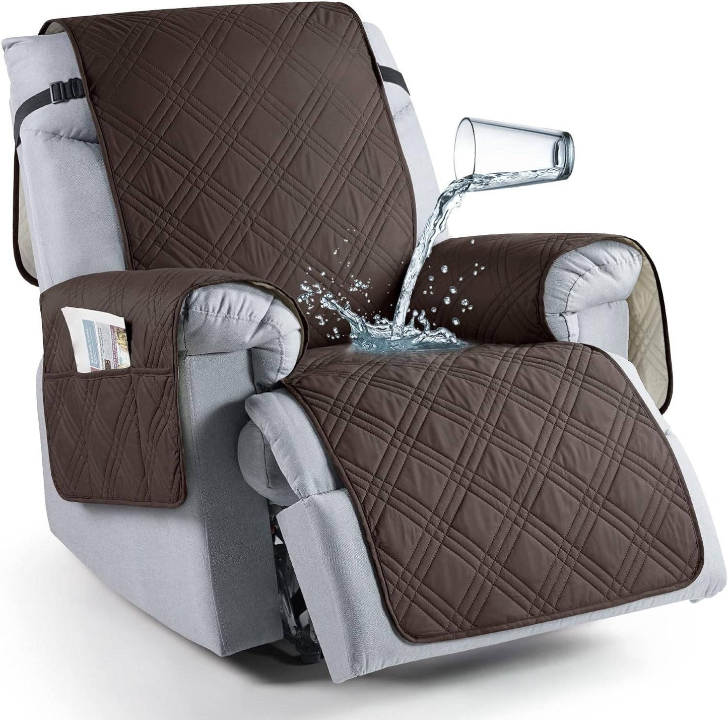 Recliner Chair Covers Waterproof Slipcover Furniture Protector For Pets And Kids