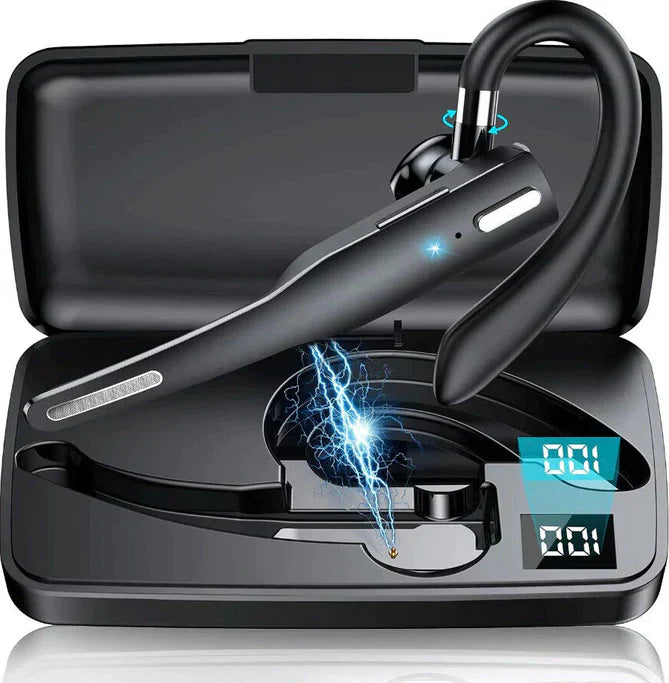 Bluetooth Headset Earpiece Dual-Mic Noise-Cancelling For Truckers 5.1