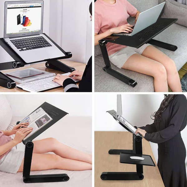 Laptop Stand For Desk With Adjustable Height And Cooling Vent
