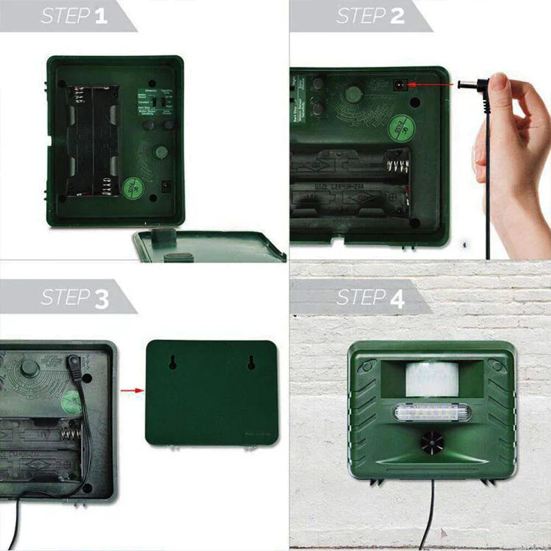 Woodpecker Ultrasonic Repeller For Trees, Gardens, Decks With Adjustable Frequency