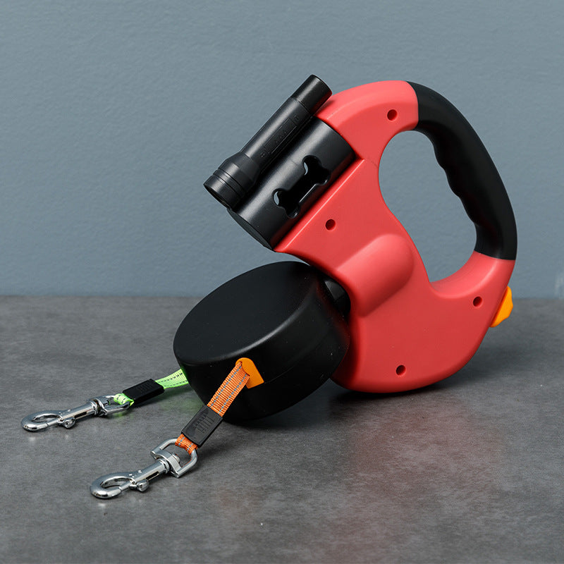 Double Dog Leash Anti-Tangle No-Twist Hands-Free Lead For Two Dogs